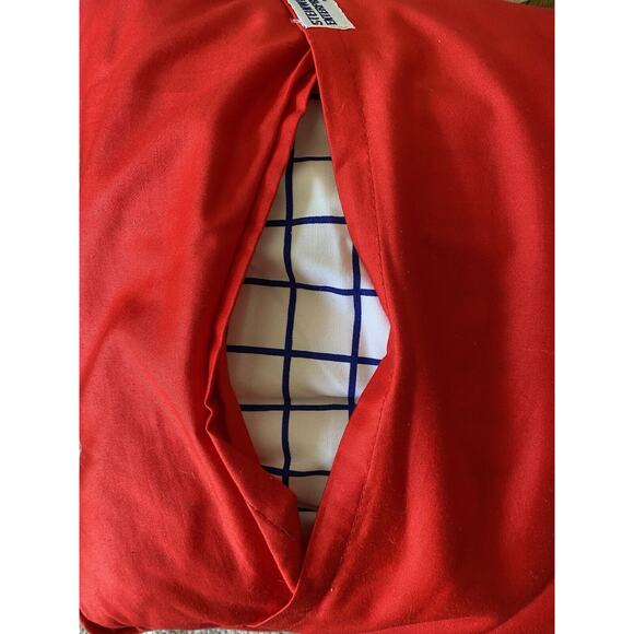 Vintage Steinwinder Needlepoint Christmas Santa Claus Pillow Bear Holly 13 x 13" - Picture 9 of 12